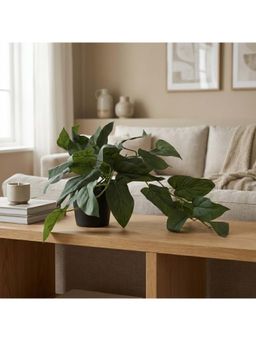 HomeTown - Ilana Hanging Green Artificial Philodendron Plant