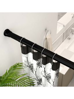 Story@Home - Black Metal Shower Curtain Rod
