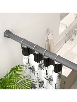 Story@Home - Grey Metal Shower Curtain Rod