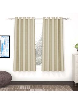 Story@Home - Beige Polyester Blackout Door Curtains (Pack of 2)