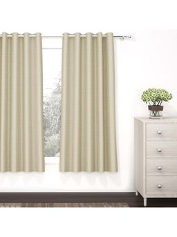 Story@Home - Beige Cream Polyester Blackout Door Curtain