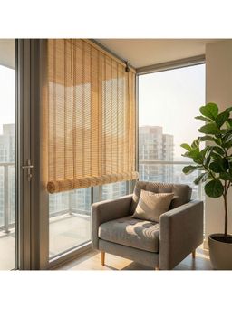 Story@Home - Beige Bamboo Window Roll Up Down Blind Curtain