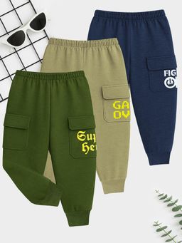 Kuchipoo - Boys Cargo Joggers (Pack of 3)