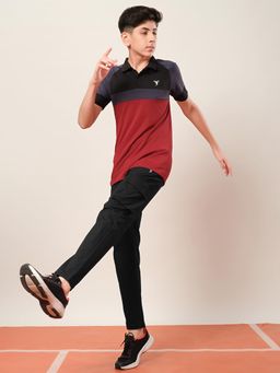 Technosport - Boys Solid Regular Fit Sports Cargo Trackpants with TS FLEXI