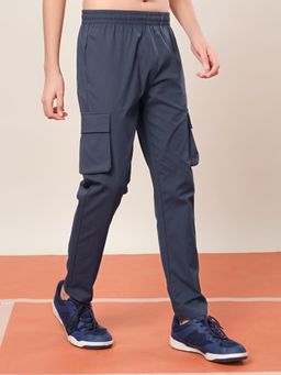 Technosport - Boys Solid Regular Fit Sports Cargo Trackpants with TS FLEXI