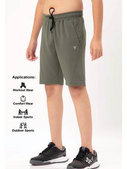 Technosport - Boys Solid Slim Fit Sports Shorts with TECHNO GUARD