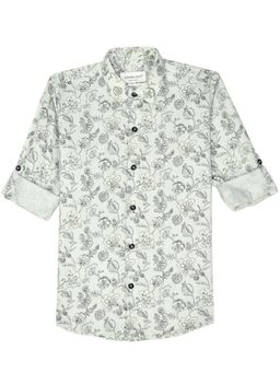 CHARCHIT - Boys Cotton Regular Fit Spread Collar Full Sleeves Printed Shirt