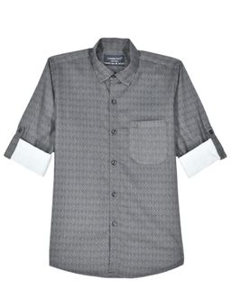 CHARCHIT - Boys Cotton Regular Fit Spread Collar Full Sleeves Printed Shirt