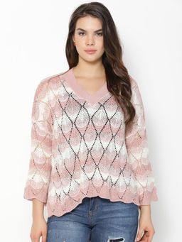 Gipsy - Pink Abstract Acrylic Sweater