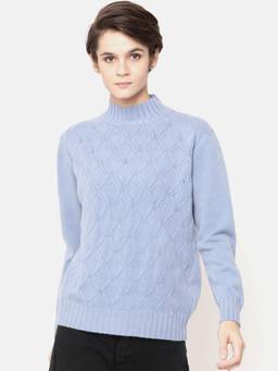 Gipsy - Blue Textured Acrylic Sweater
