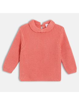 MINI KLUB - Knit Full Sleeve Solid Sweater - Peach