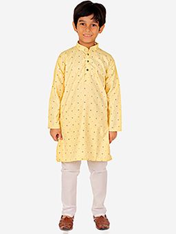 Pro Ethic Style Developer - Boy'S Cotton Kurta and Pyjama-Yellow