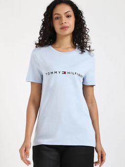 Tommy Hilfiger - Embroidered Logo Regular Fit Cotton T-Shirt