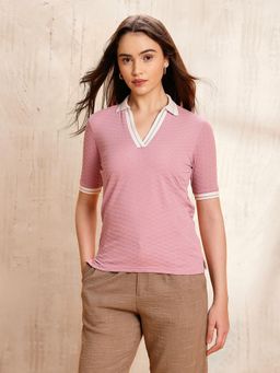 U.S. POLO ASSN. - Tipped Collar Textured Polo T-Shirt