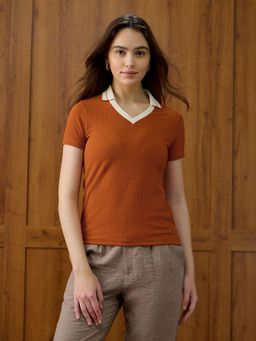 U.S. POLO ASSN. - Textured Contrast Collar Regular Fit Polo T-Shirt
