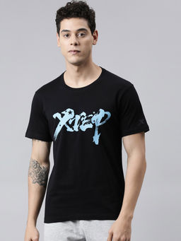 Xtep - Black Printed Basketball T-Shirt