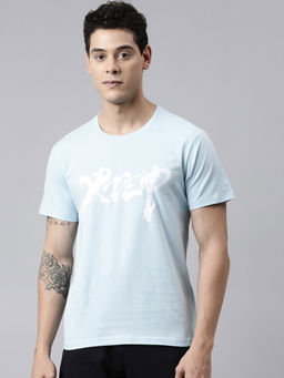 Xtep - Blue Printed Basketball T-Shirt