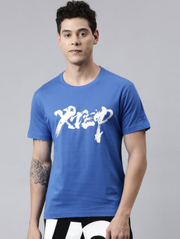 Xtep - Light Blue Printed Basketball T-Shirt