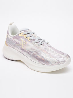 Xtep - Women Textured Grey & White Comfort Running Shoes