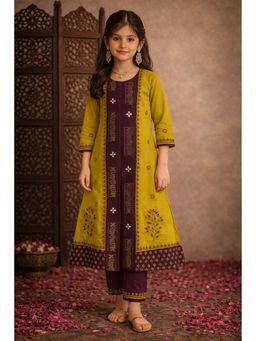 Aarika - Mustard Embroidered Three Fourth Sleeves Kurta
