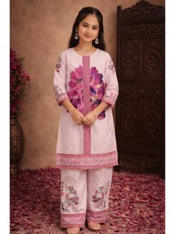 Aarika - Peach Printed Three Fourth Sleeves Co-ord Sets