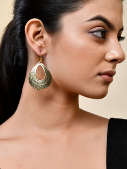 Silvermerc Designs - Intricate Tribal Patterns Bohemian Teardrop Earrings