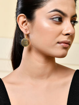 Silvermerc Designs - Intricate Geometric Patterns Tribal-Inspired Circular Dangle Earrings