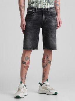 Jack & Jones - Men Regular Fit Black Shorts