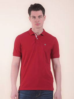 Cantabil - Maroon Polo T-Shirt for Men