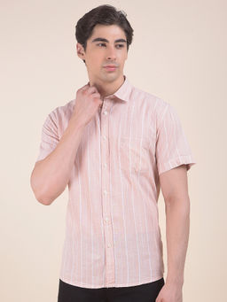 Cantabil - Peach Casual Shirt for Men