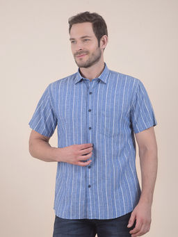 Cantabil - Blue Casual Shirt for Men