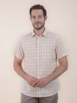 Cantabil - Beige Casual Shirt for Men