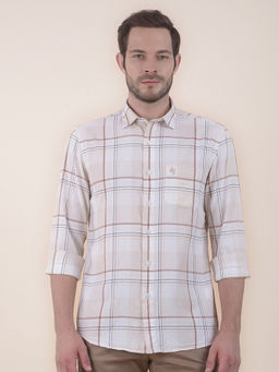 Cantabil - Beige Casual Shirt for Men