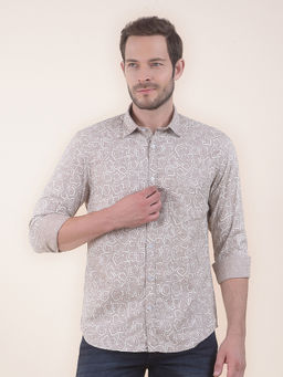 Cantabil - Beige Casual Shirt for Men