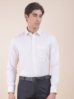 Cantabil - Off White Formal Shirt for Men