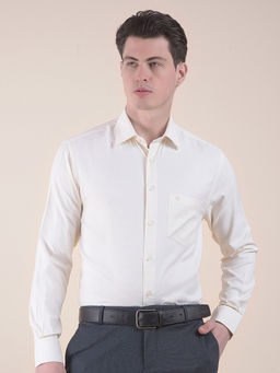 Cantabil - Cream Formal Shirt for Men