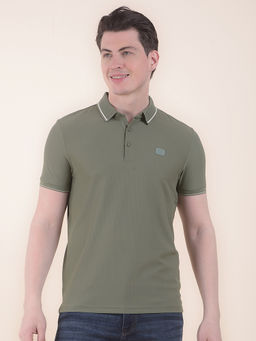 Cantabil - Green Polo T-Shirt for Men