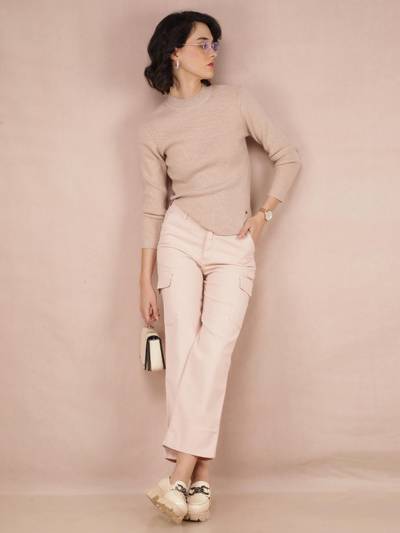 Women Beige Sweater