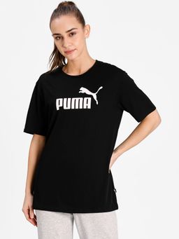 Puma - Essentials Logo Boyfriend Fit Women Black T-Shirt