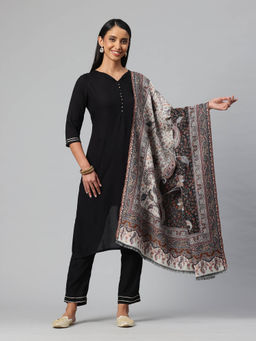 SWI STYLISH - Women Multi Kani Wool Shawl