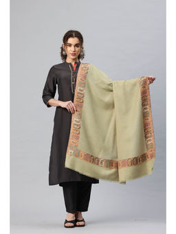 SWI STYLISH - Womens Pista Kani Woven Design Wool Shawl