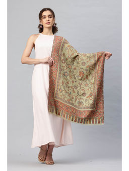 SWI STYLISH - Womens Pista Kani Woven Design Wool Stole