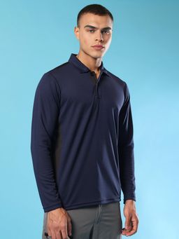 CHKOKKO - Navy Blue Men Gym T-Shirt