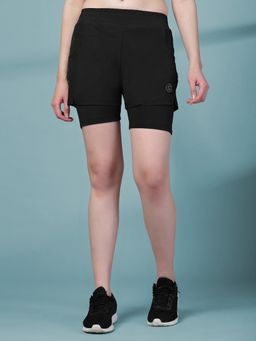 CHKOKKO - Double Layered Shorts For Women - Black