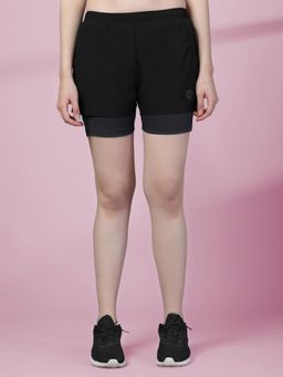 CHKOKKO - Double Layered Shorts For Women - Black