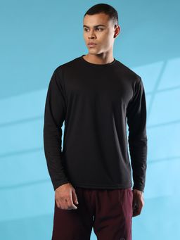 CHKOKKO - Mens Black Regular Fit Sports T-Shirt
