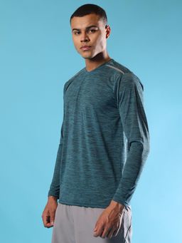 CHKOKKO - Mens Green Gym Full Sleeves T-Shirt
