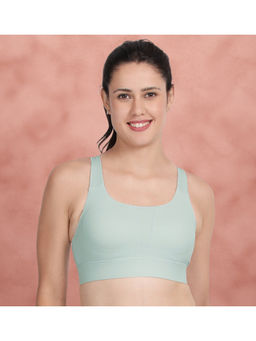 Shyaway - Blue Blush Medium Impact Racerback Padded Sports Bra