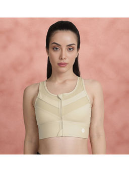 Shyaway - Pale Green Front Open Padded Sports Bra