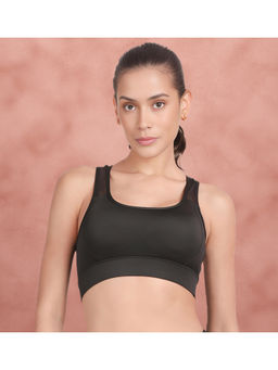 Shyaway - Black Medium Impact Recerback Keyhole Sports Bra
